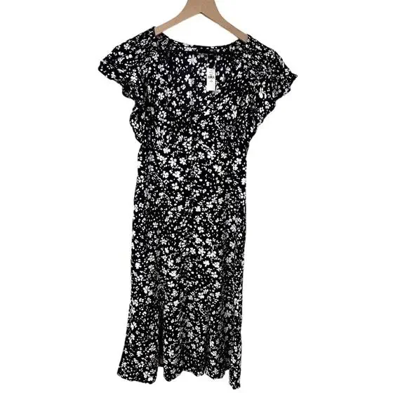 GAP | Dresses | Navy Floral Cottage Ruched Midi Dress Nwt | Poshmark